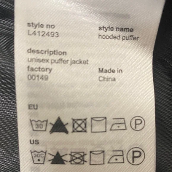 WESC Shiny Men’s Black Puffer Jacket with Hood